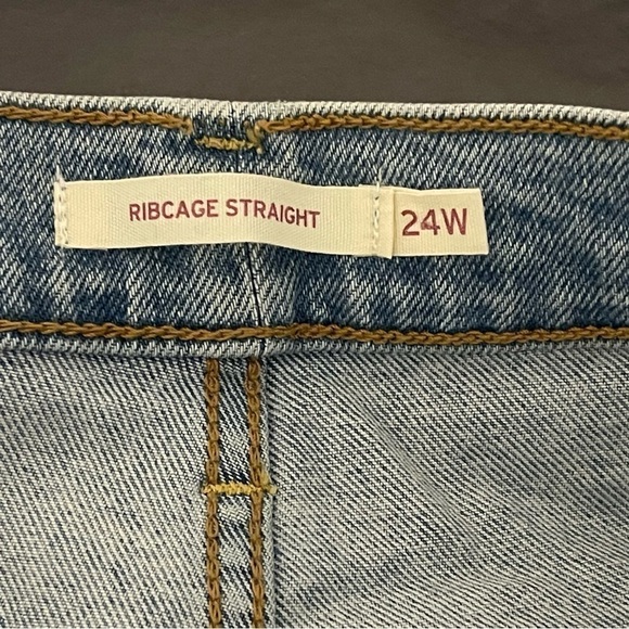 Levi’s rib cage straight blue jeans NWT women’s size 24W - Picture 8 of 10